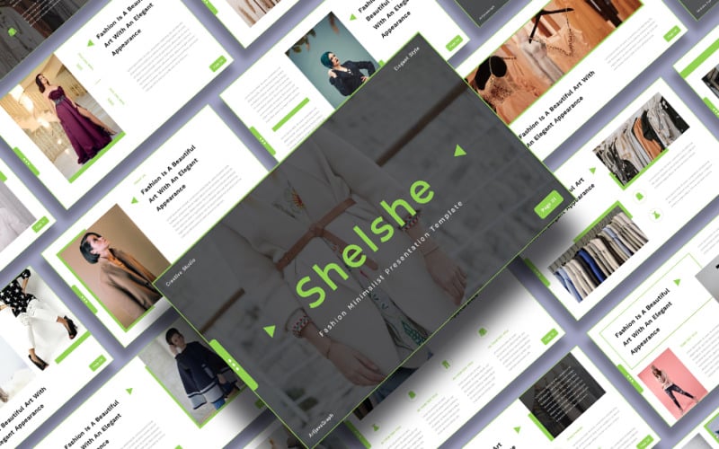 shelshe fashion minimalist powerpoint template original