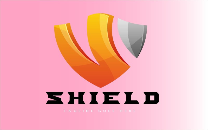 shield gradient logo templates original