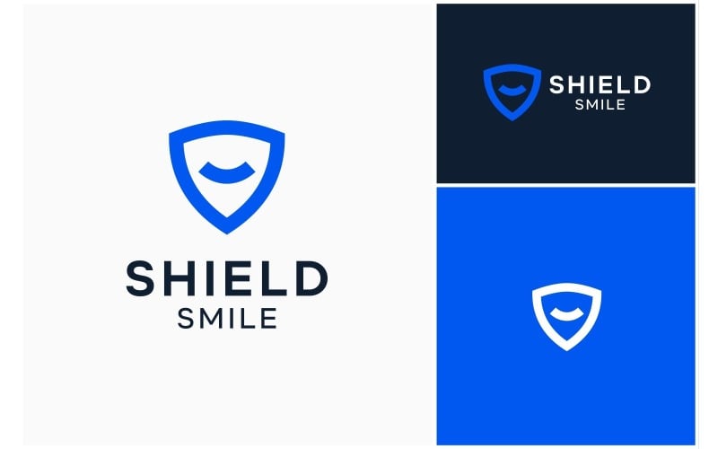 shield protect smile security logo original