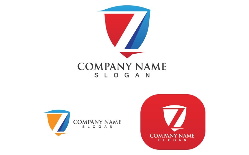 shield security logo and symbol v original