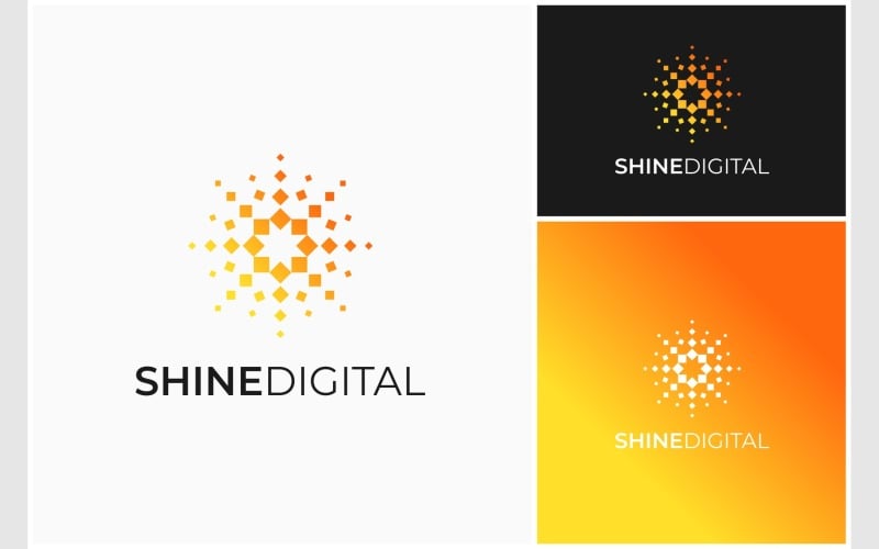shine burst sparkle digital logo original