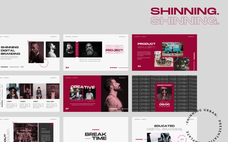 shinning presentation powerpoint template original