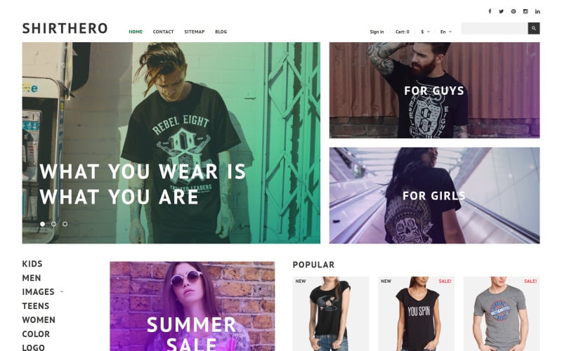 shirthero t shirt prestashop theme original