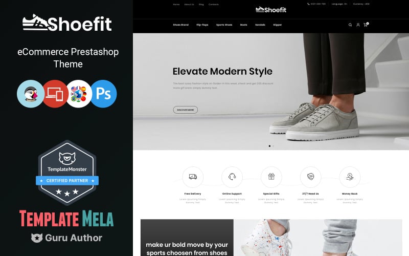 shoefit shoes and fashion accessories store prestashop theme original