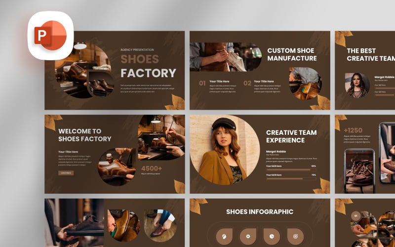 shoes factory powerpoint template original