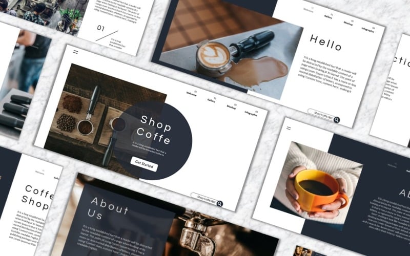 shop cofee powerpoint template original