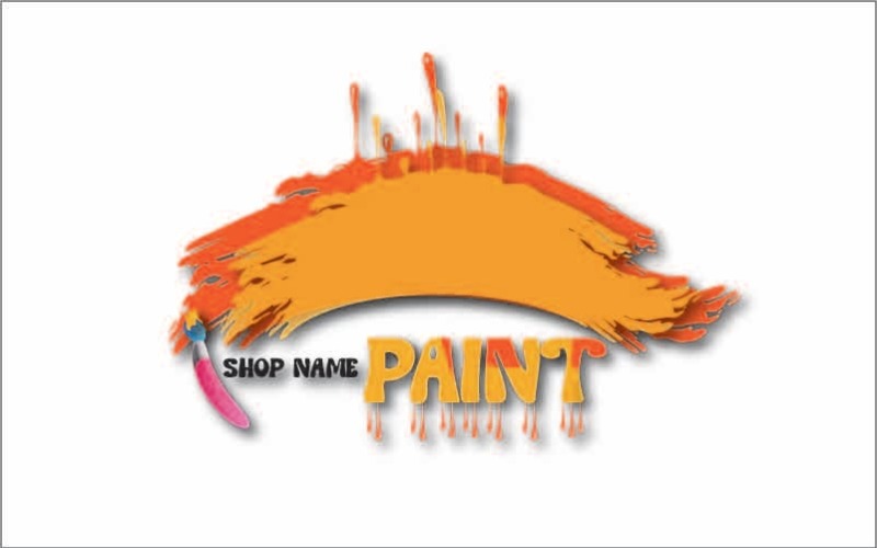 shop paint logo template for paint shop original