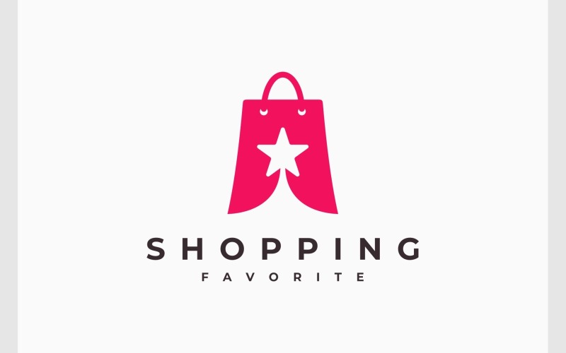 shopping bag star shop logo original