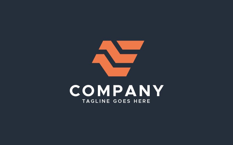 shopping cart e letter logo design template original