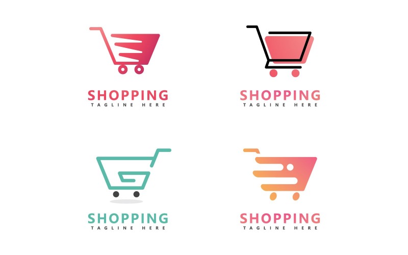 shopping vector logo design template v original