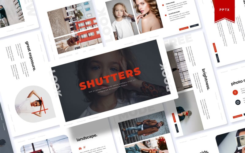 shutters powerpoint template original