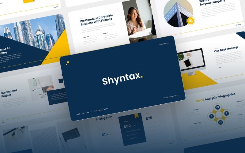 shyntax corporate business agency powerpoint template original