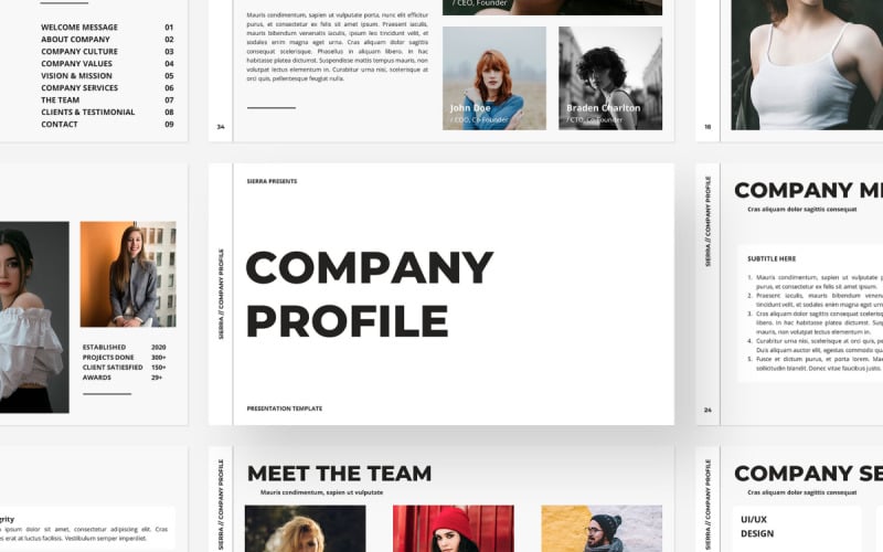 sierra company profile powerpoint template original