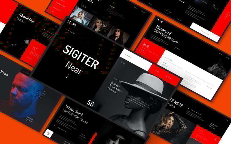 sigiter near business powerpoint template original