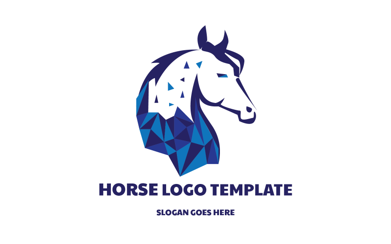 simple and modern horse logo template original