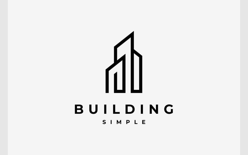 simple apartment building logo original