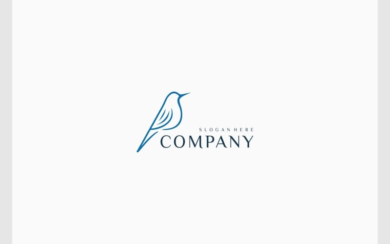 simple bird outline elegant logo original