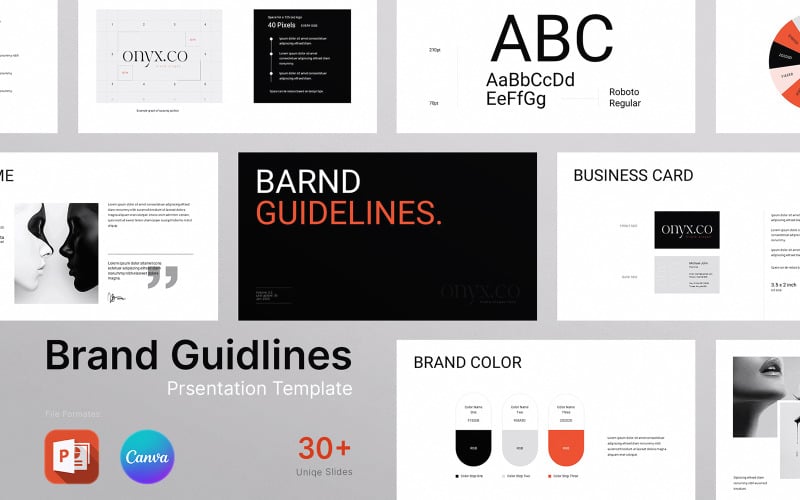 simple brand guidelines presentation template original