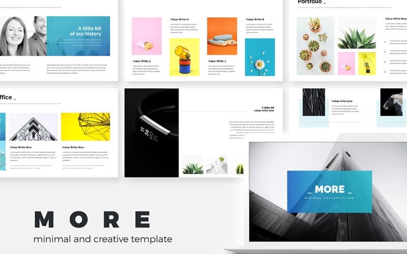 simple clean minimal creative powerpoint template original