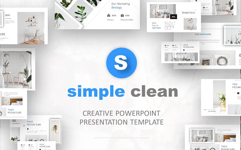 simple clean powerpoint template original