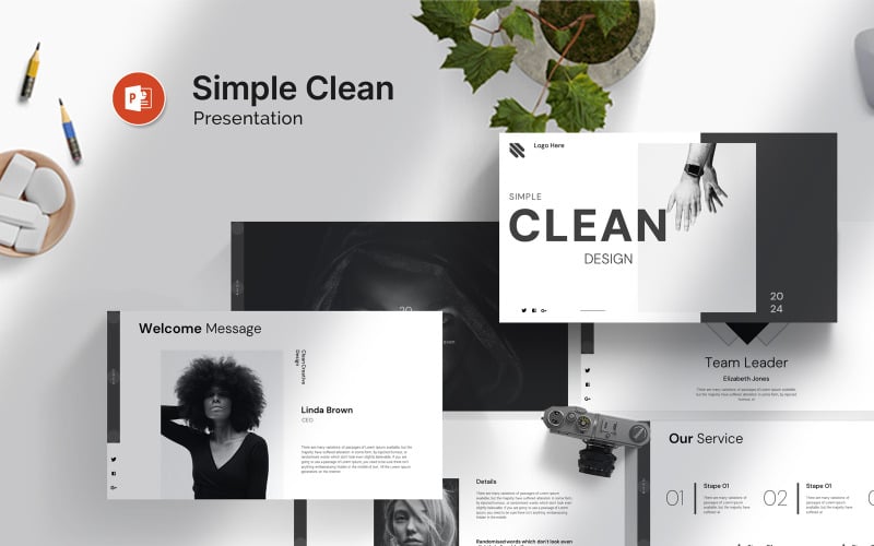 simple clean presentation template original