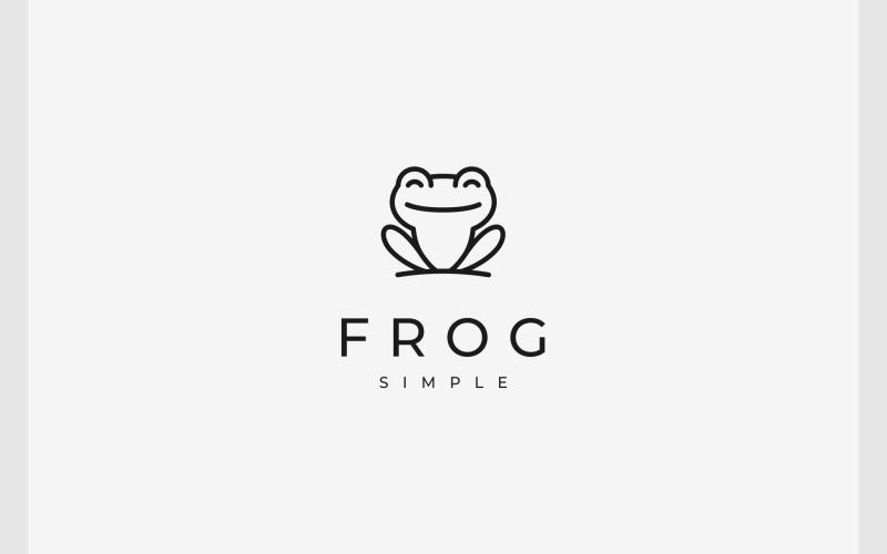 simple frog toad froggy logo original