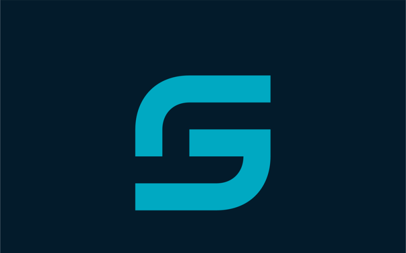 simple group monogram letter sg logo original