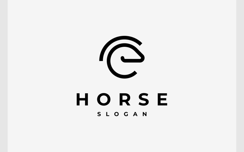simple horse stallion equine logo original