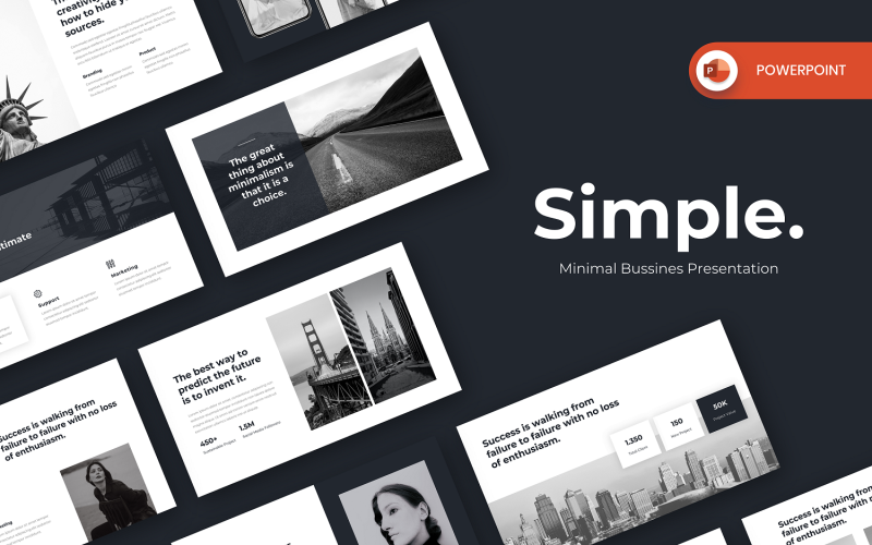 simple minimal powerpoint template original