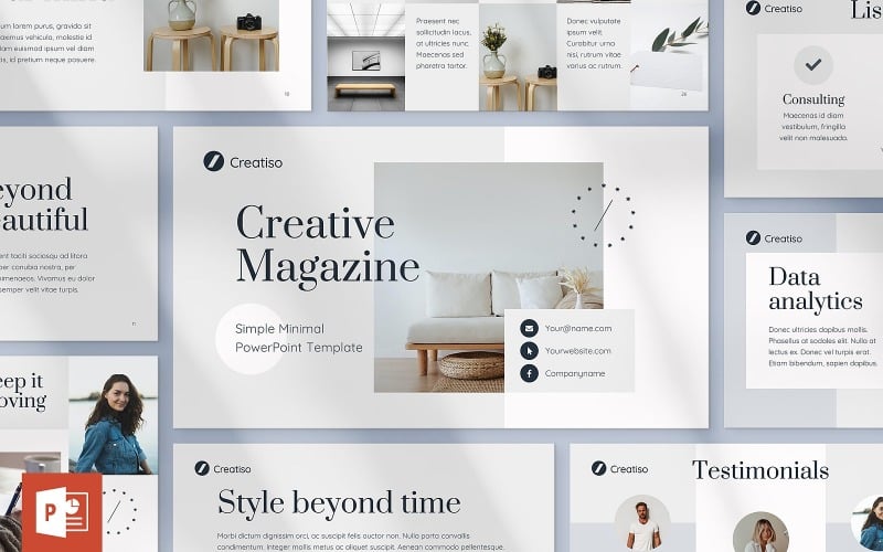 simple minimal presentation powerpoint original