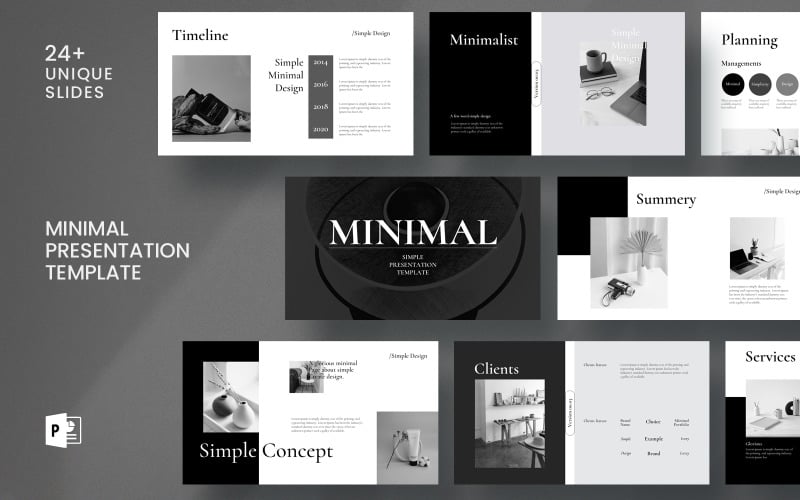 simple minimal presentation template original