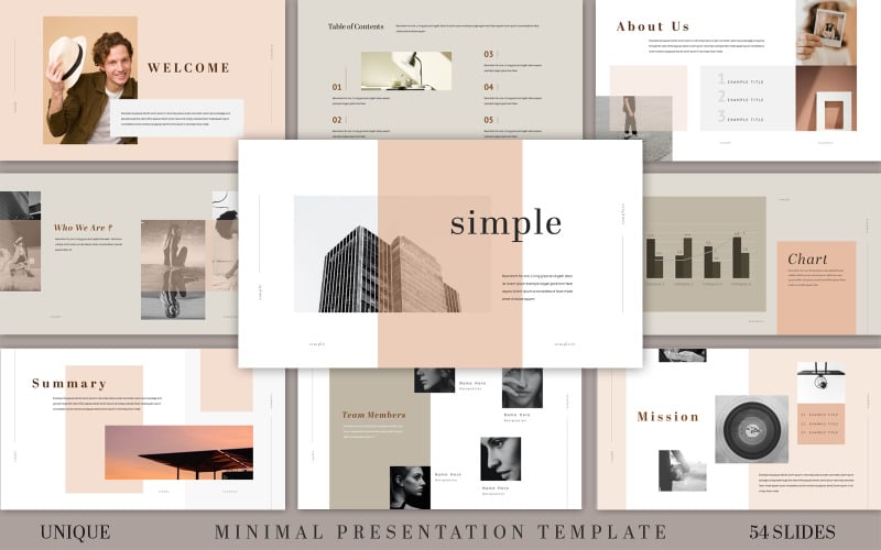 simple minimal presentation template original