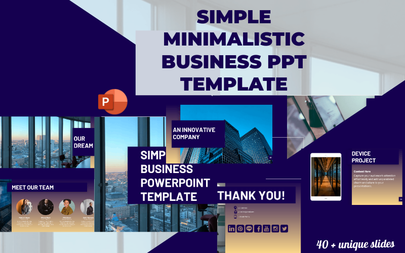 simple minimalistic business powerpoint template original