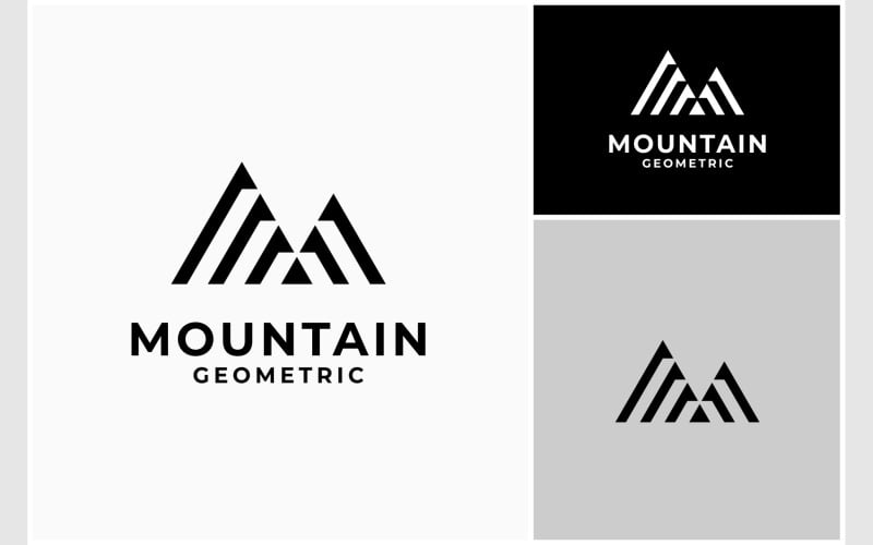 simple mountain geometric logo original