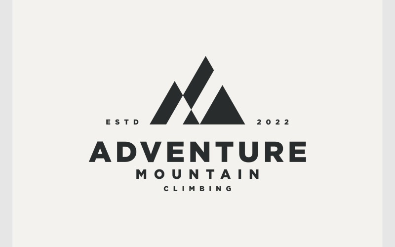 simple mountain hill landscape logo original