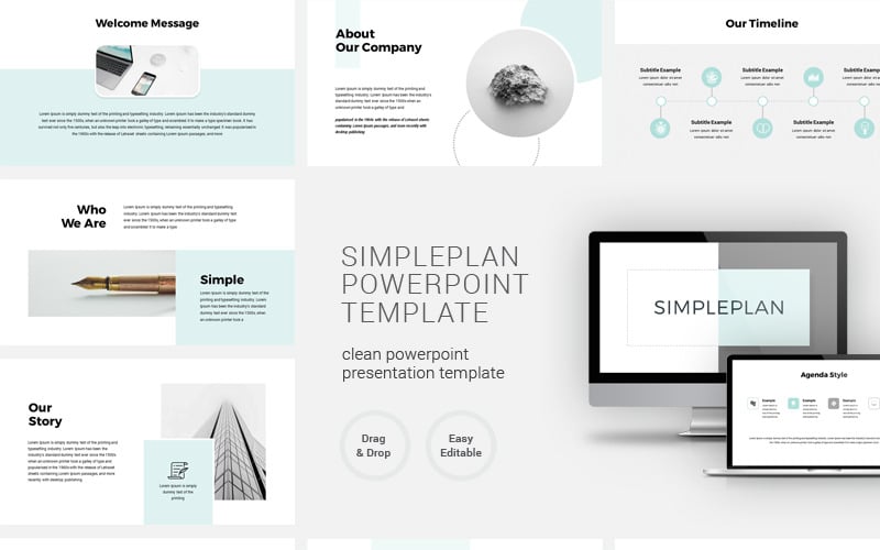 simple plan business presentation powerpoint template original