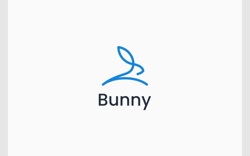 simple rabbit bunny hare jump logo original