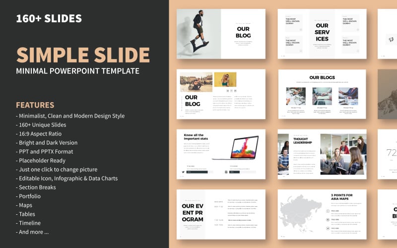 simple slide powerpoint template original
