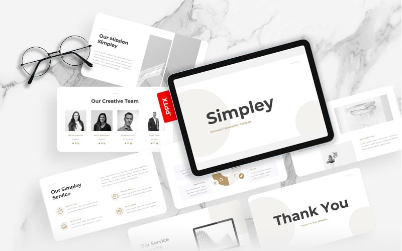 simpley minimalist powerpoint template original