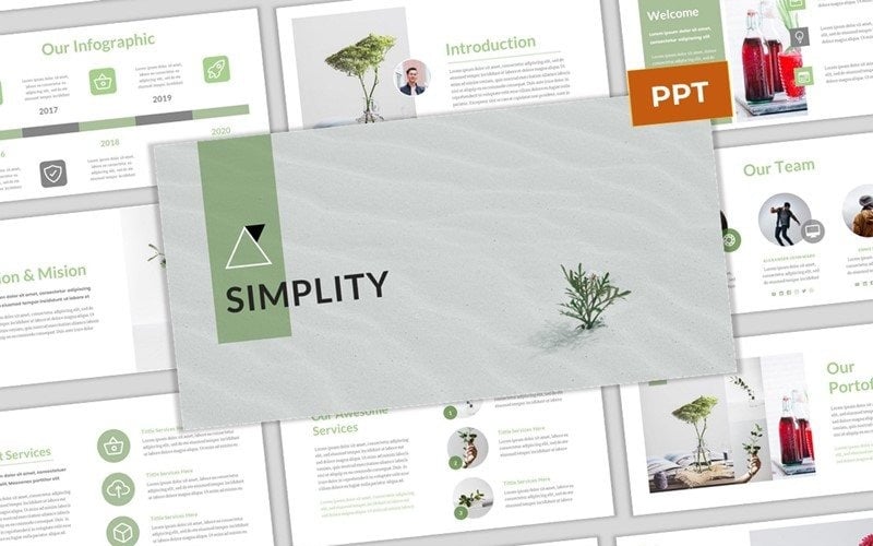 simplity simple amp modern business powerpoint template original