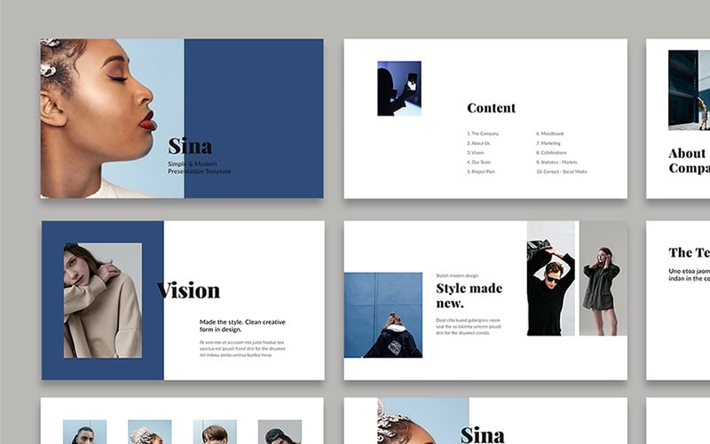 sina stylish powerpoint template original