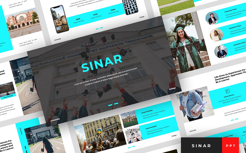 sinar university presentation powerpoint template original