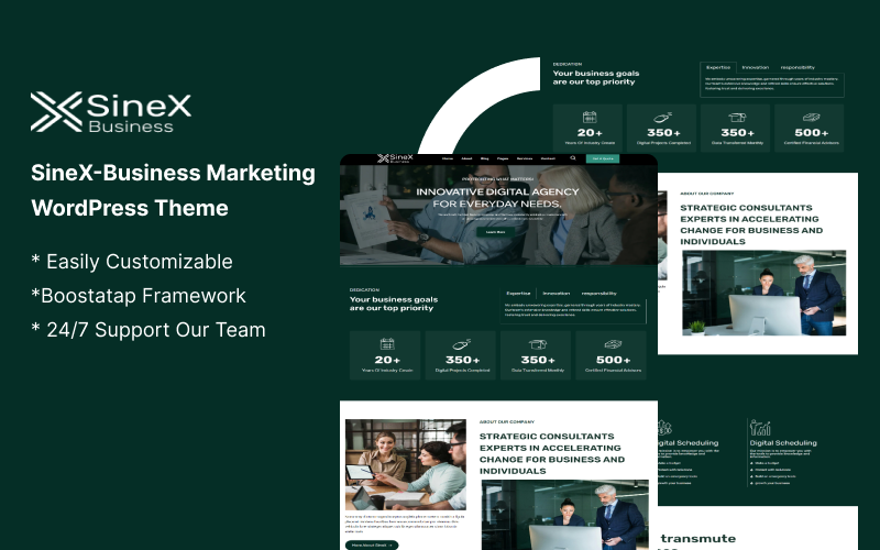 sinex business marketing wordpress theme original