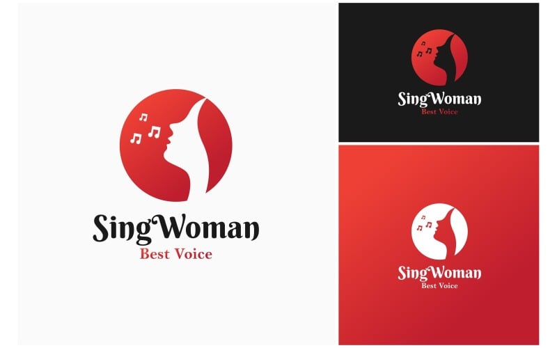 singer choir woman musical logo original