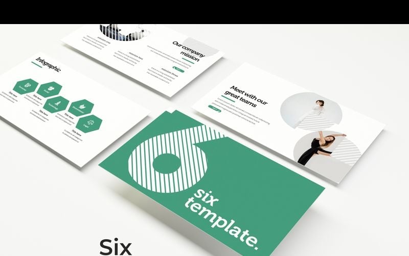 six powerpoint template original