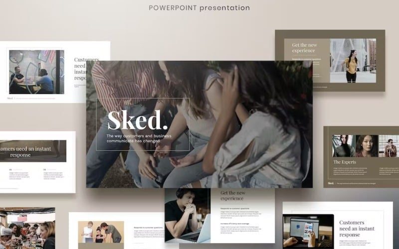 sked elegant digital agency powerpoint template original