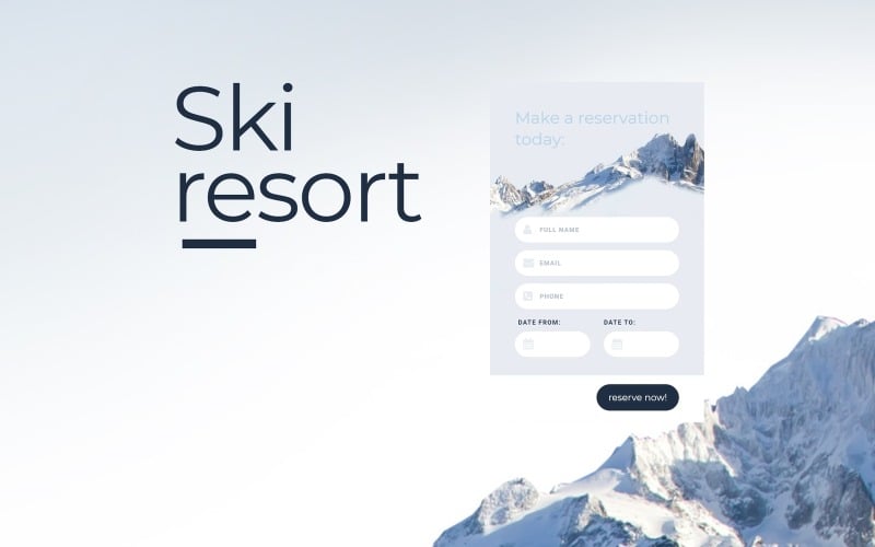 skiing responsive landing page template original