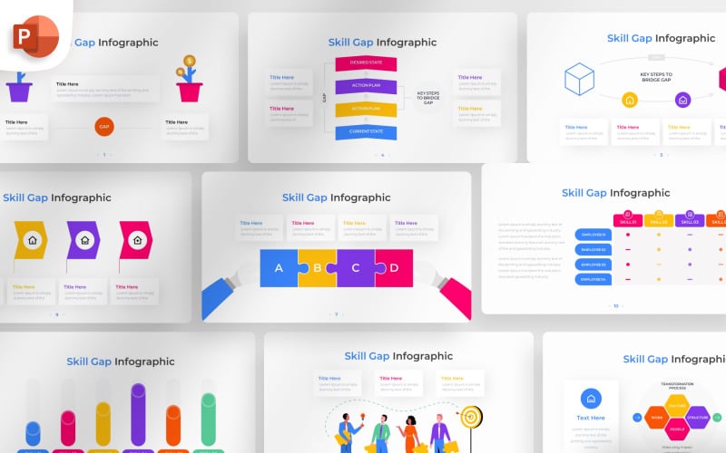 skill gap powerpoint infographic template original