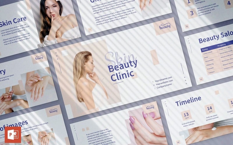 skin beauty clinic presentation powerpoint template original
