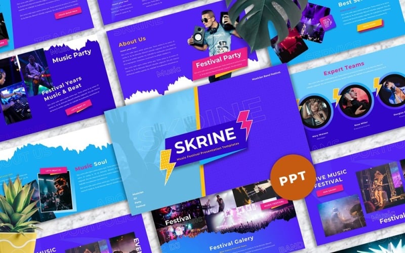 skrine music festival powerpoint template original